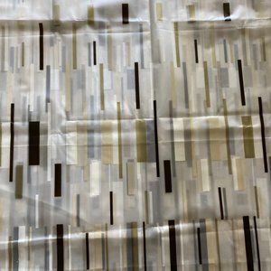 Shower Curtain Striped Brown